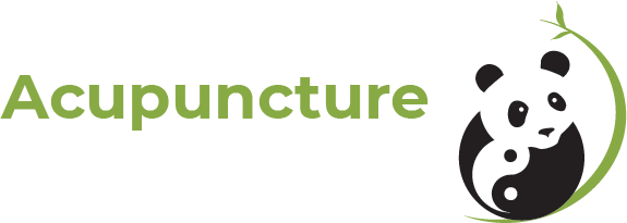 Logo Acupuncture St-Basile - Panda qui tient le signe du Ying et du Yang avec tige de bambou